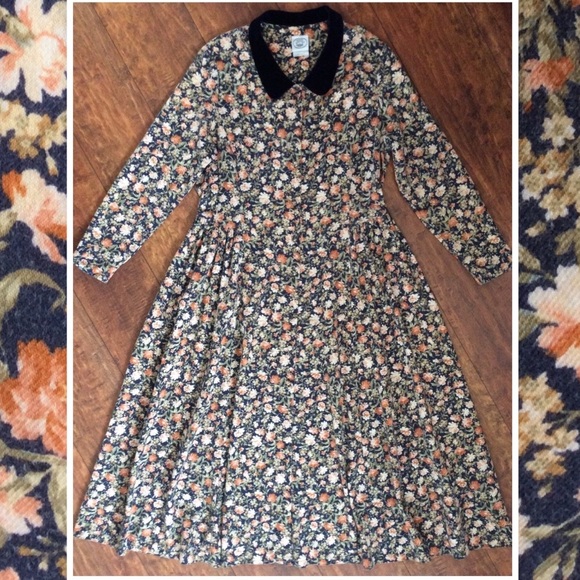 Laura Ashley Dresses & Skirts - Vintage Laura Ashley Wool Flannel Dress 14 Large Extra Large L XL
